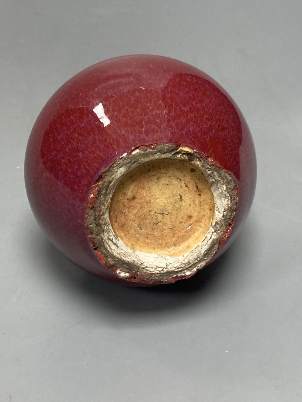A Chinese sang de boeuf vase, height 18cm